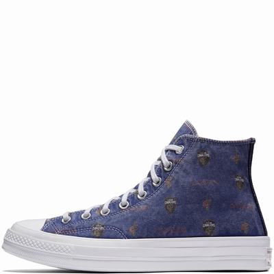 Converse X Nba Chuck 70 Franchise High Tops Mens - Navy Shoes (100QBAUX)